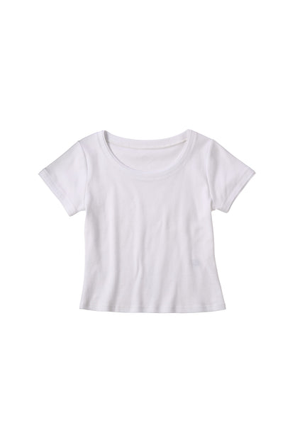 layered crewneck tee/4color