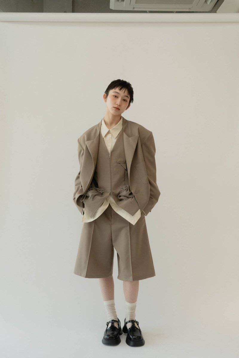 2piece custom jacket(unisex)/beige - KNUTH MARF