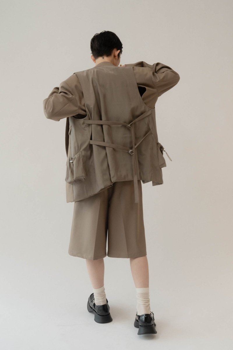 2piece custom jacket(unisex)/beige - KNUTH MARF