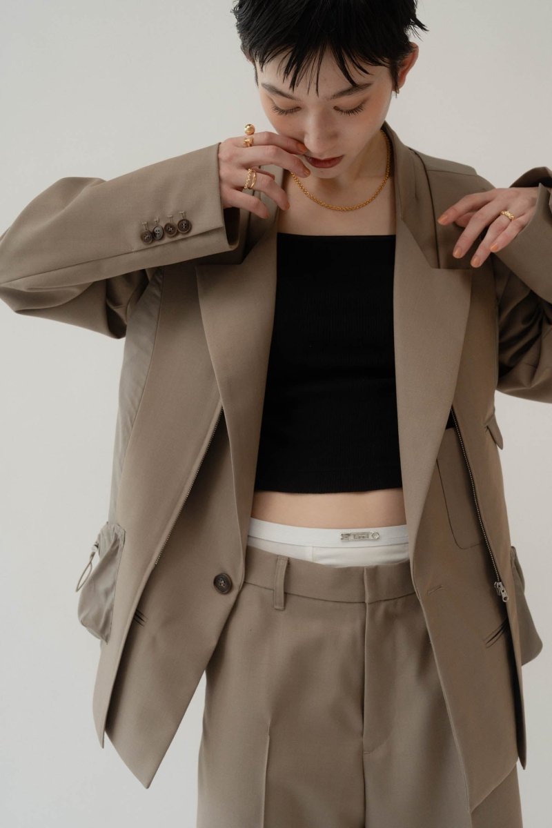 2piece custom jacket(unisex)/beige - KNUTH MARF