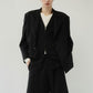 2piece custom jacket(unisex)/black - KNUTH MARF