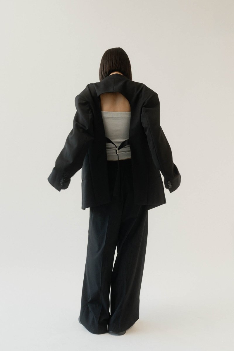 2piece custom jacket(unisex)/black - KNUTH MARF