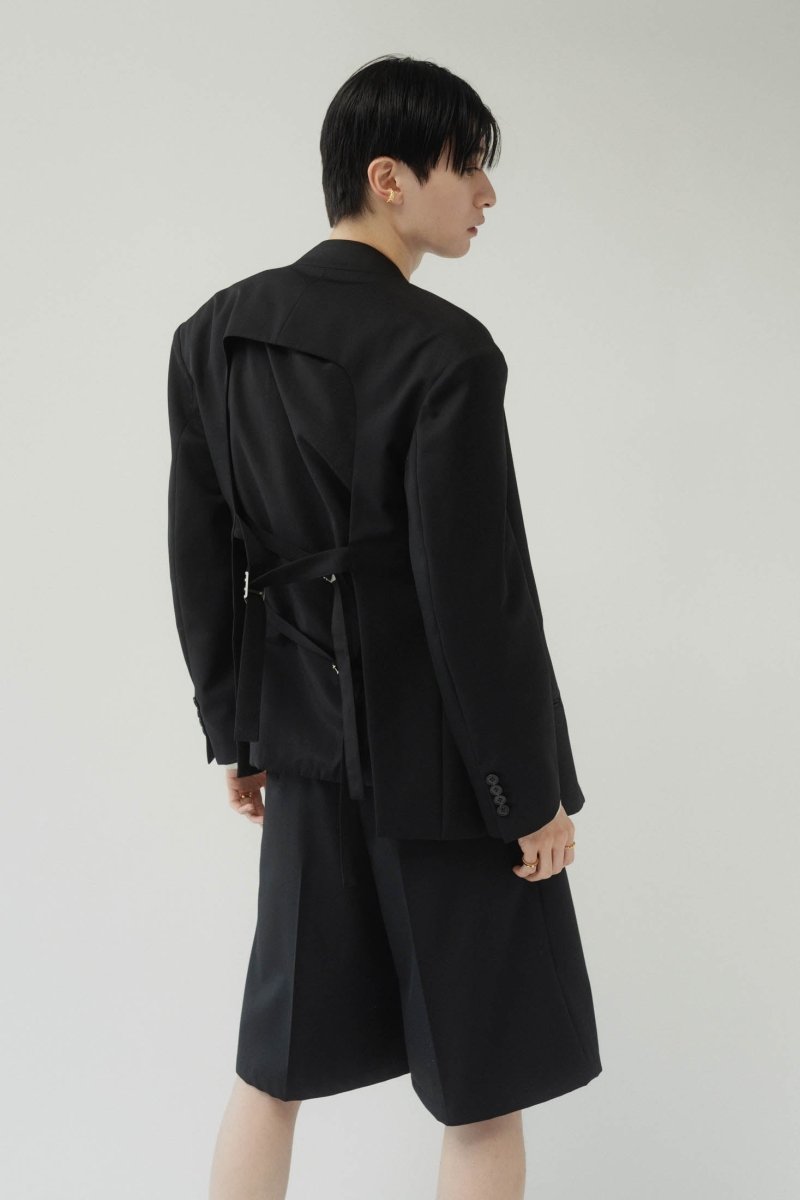 2piece custom jacket(unisex)/black - KNUTH MARF