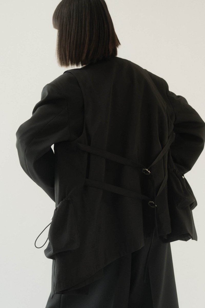 2piece custom jacket(unisex)/black - KNUTH MARF