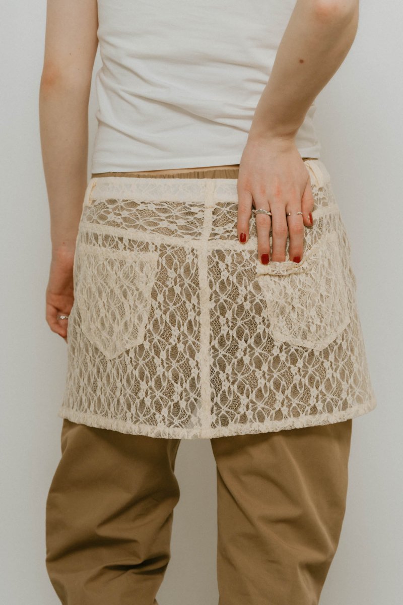 2piece zip flare pants/beige - KNUTH MARF