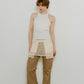 2piece zip flare pants/beige - KNUTH MARF
