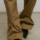 2piece zip flare pants/beige - KNUTH MARF