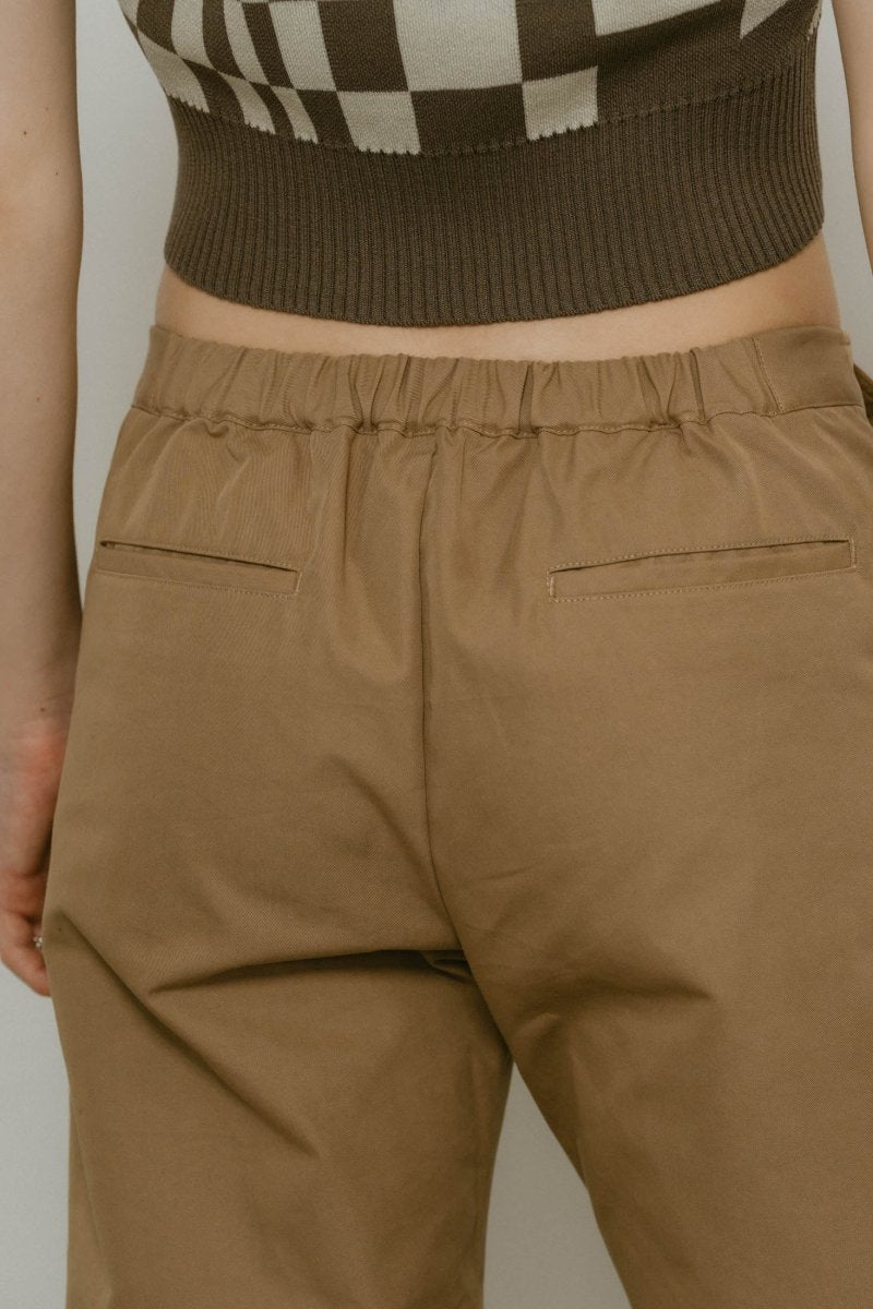 2piece zip flare pants/beige - KNUTH MARF