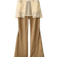 2piece zip flare pants/beige - KNUTH MARF