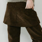 2piece zip flare pants/brown - KNUTH MARF