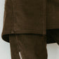 2piece zip flare pants/brown - KNUTH MARF