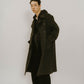 2way accent collar long coat（unisex）/charcoal - KNUTH MARF