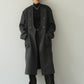 2way accent collar long coat（unisex）/charcoal - KNUTH MARF