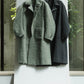 2way accent collar long coat（unisex）/charcoal - KNUTH MARF