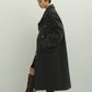 2way accent collar long coat（unisex）/charcoal - KNUTH MARF