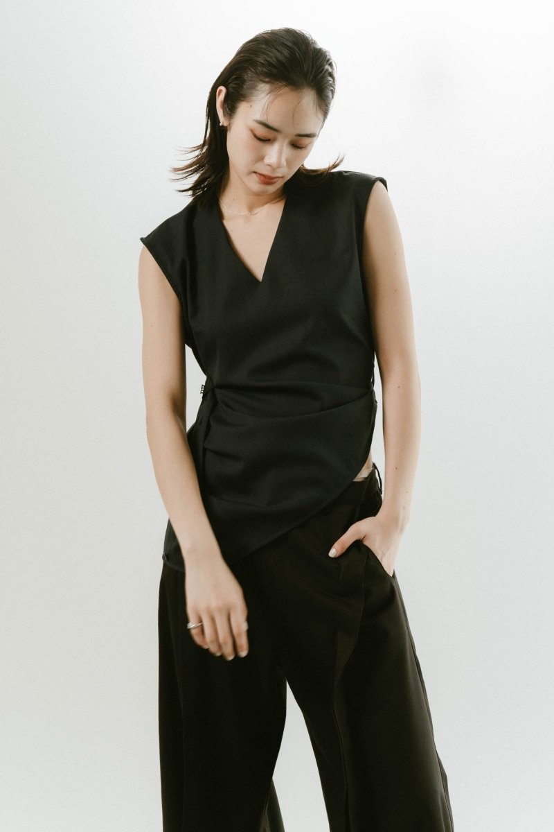 2way asymmetry blouse/2color | KNUTH MARF