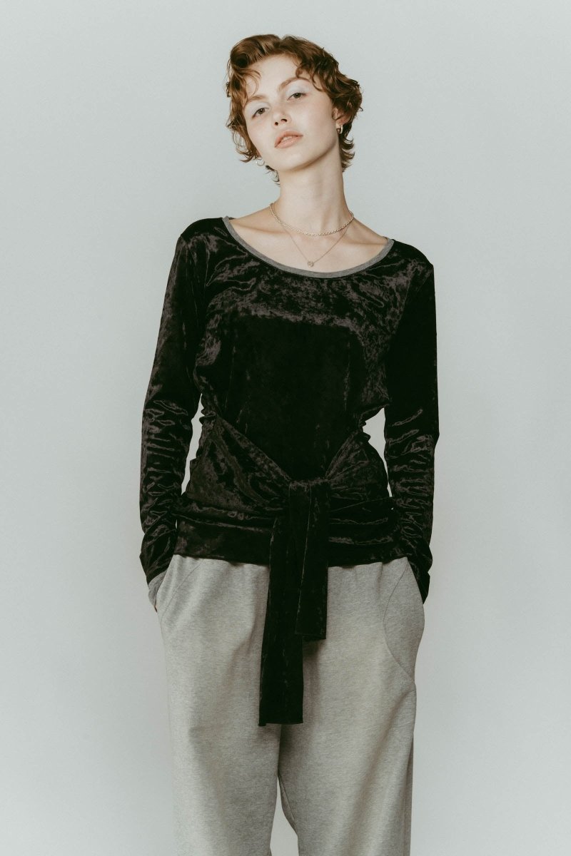2way front-cross velour top/3color | KNUTH MARF