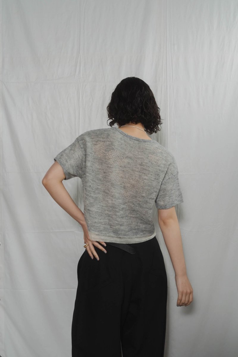 2way half sleeve knit/2color - KNUTH MARF