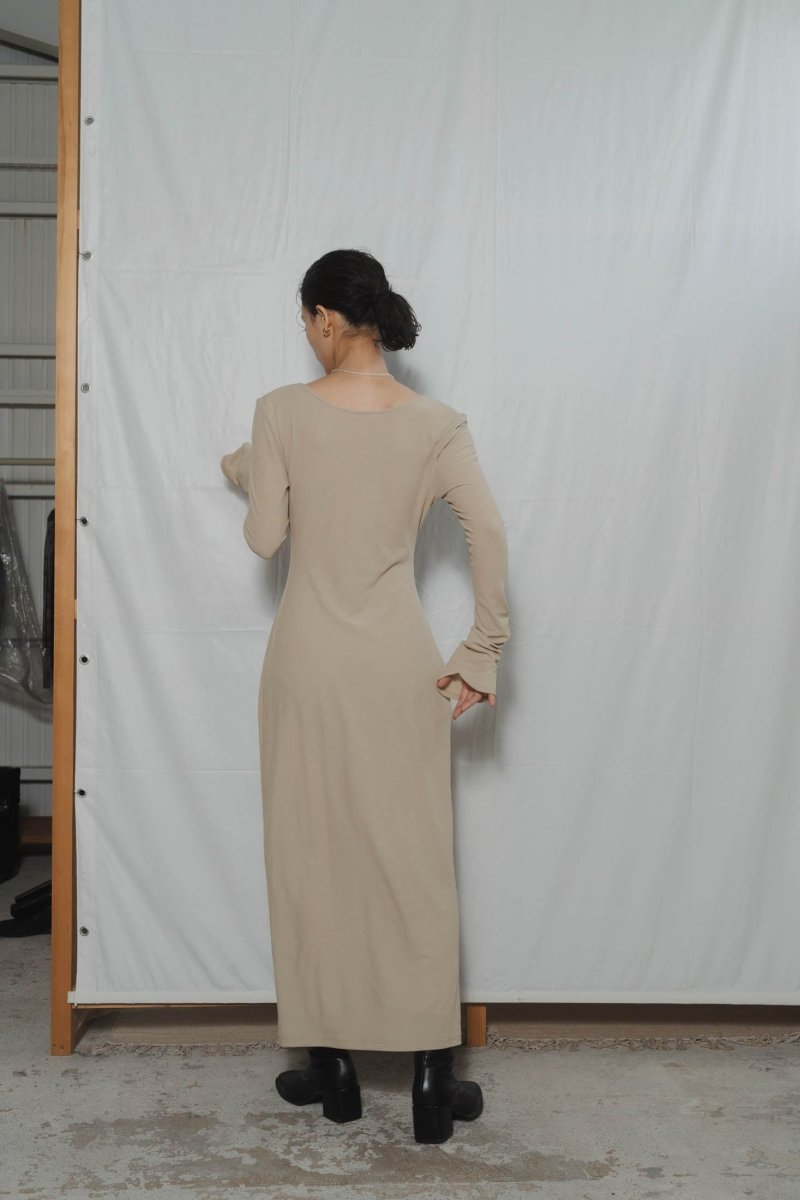 2way layered one piece/graybeige - KNUTH MARF