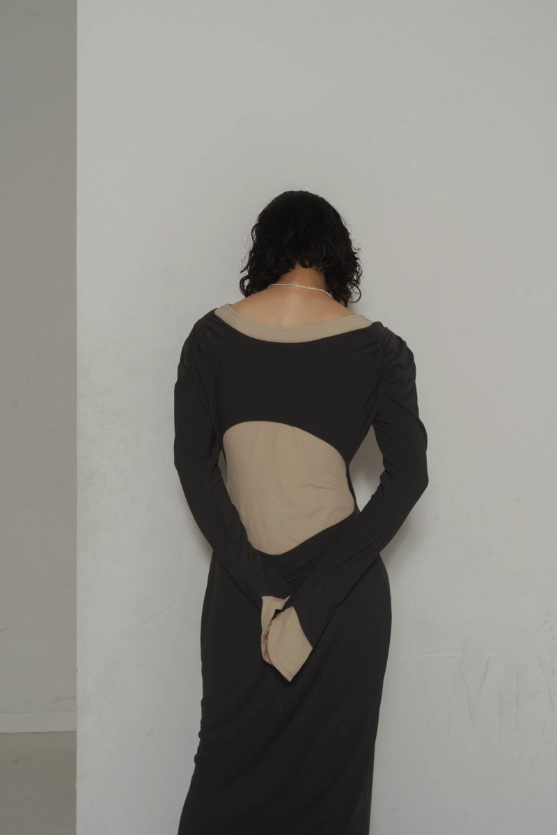 2way layered one piece/graybeige - KNUTH MARF