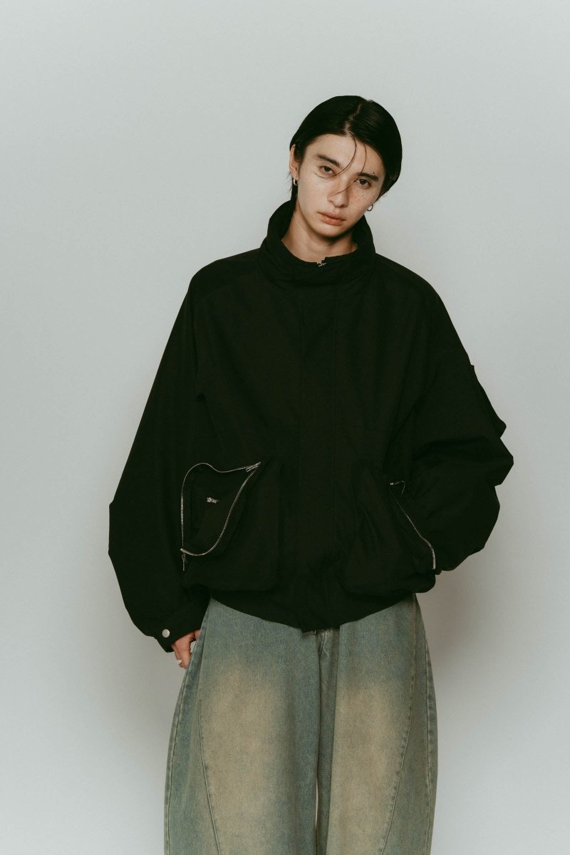 2way nylon blouson(unisex)/black - KNUTH MARF