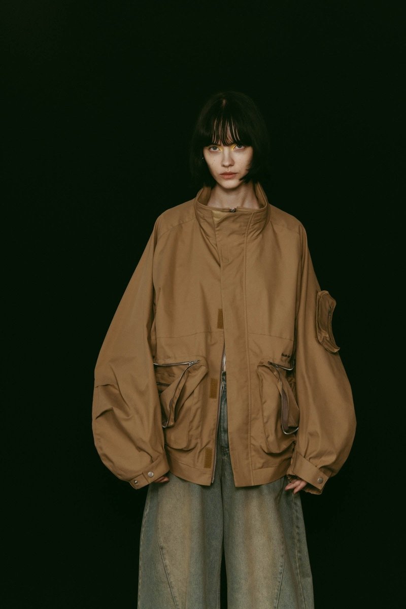 2way nylon blouson(unisex)/camel - KNUTH MARF