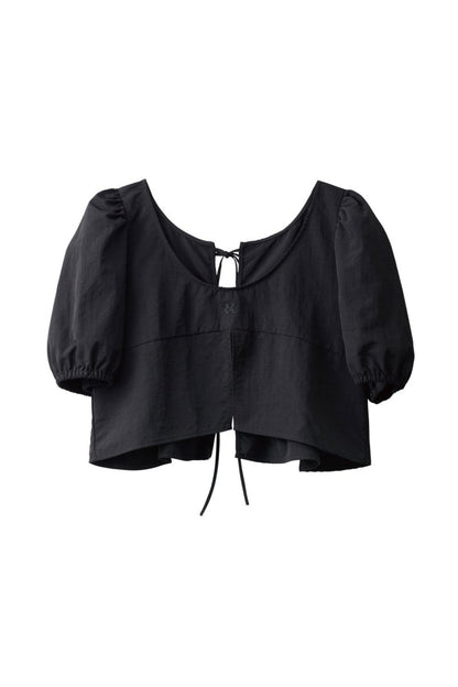 2way puff sleeve logo blouse/3color - KNUTH MARF