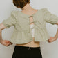 2way puff sleeve logo blouse/3color - KNUTH MARF