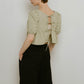 2way puff sleeve logo blouse/3color - KNUTH MARF