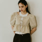 2way puff sleeve logo blouse/3color - KNUTH MARF