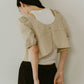 2way puff sleeve logo blouse/3color - KNUTH MARF