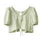 2way puff sleeve logo blouse/3color - KNUTH MARF