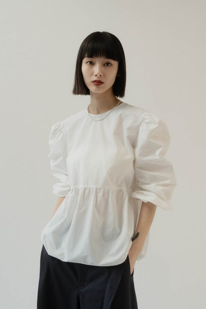 2way ribbon lady blouse/2color - KNUTH MARF