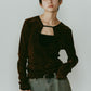 2way sheer velours tops/4color - KNUTH MARF
