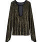 2way sheer velours tops/4color - KNUTH MARF