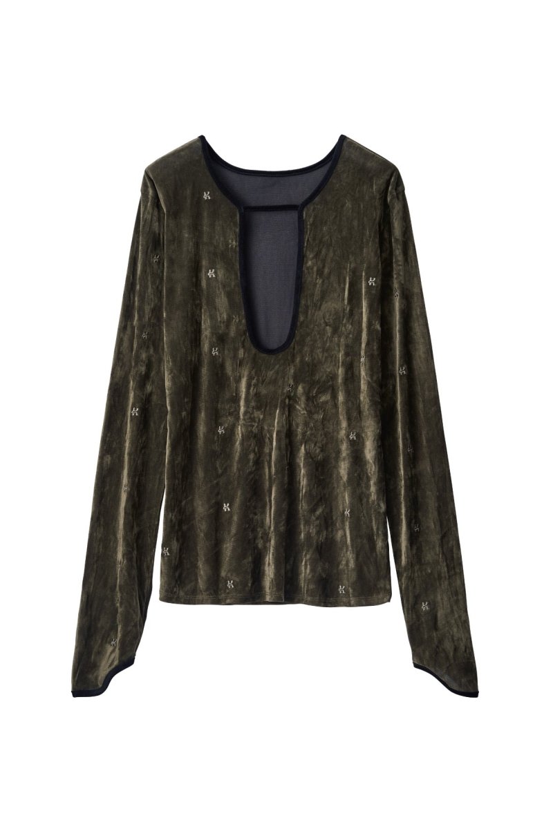 2way sheer velours tops/4color - KNUTH MARF