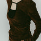 2way sheer velours tops/4color - KNUTH MARF