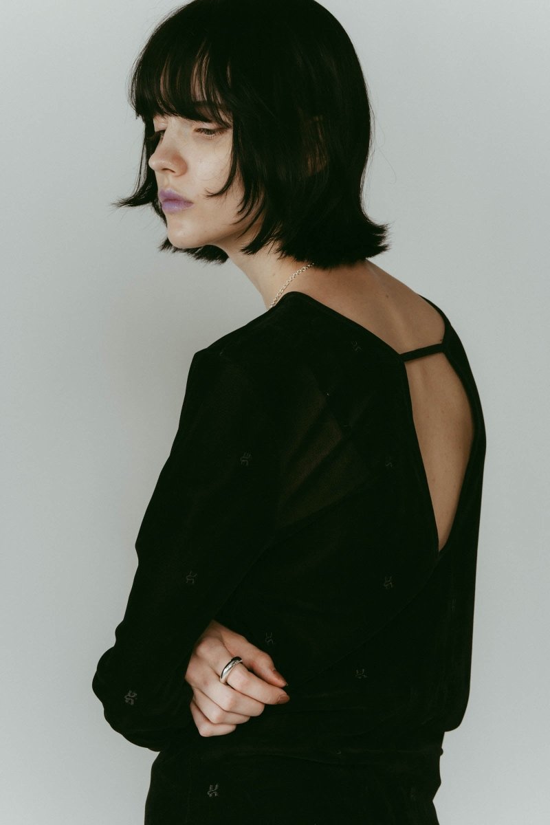 2way sheer velours tops/4color - KNUTH MARF
