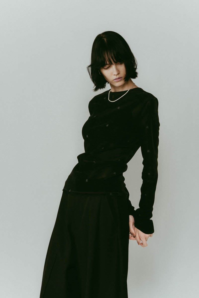 2way sheer velours tops/4color - KNUTH MARF
