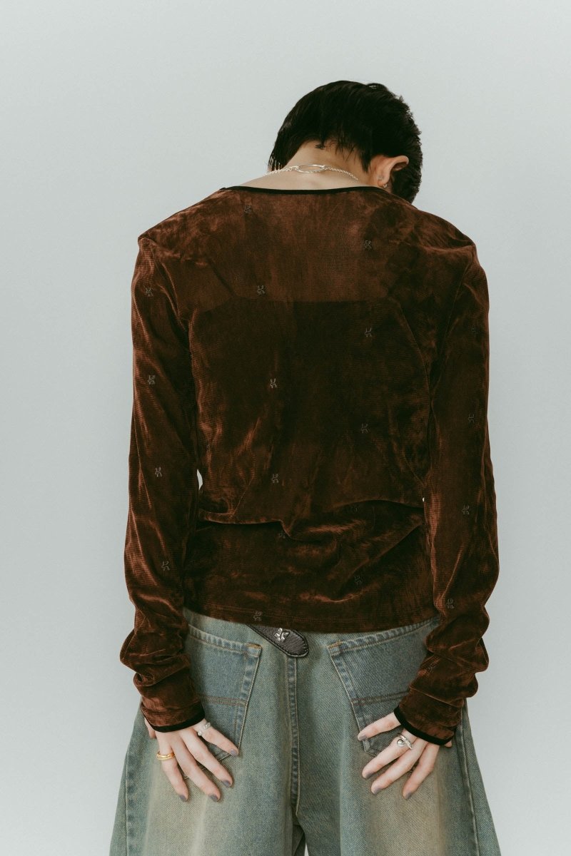 2way sheer velours tops/4color - KNUTH MARF