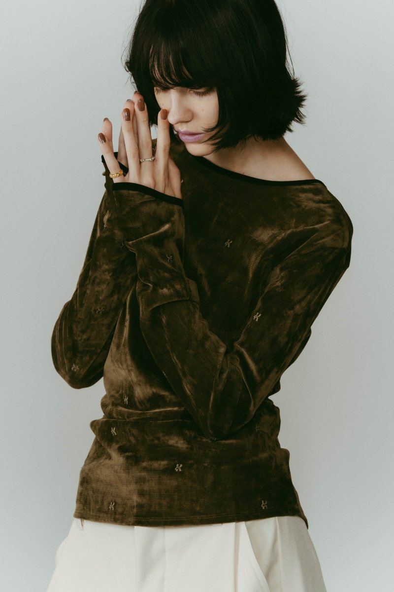 2way sheer velours tops/4color - KNUTH MARF