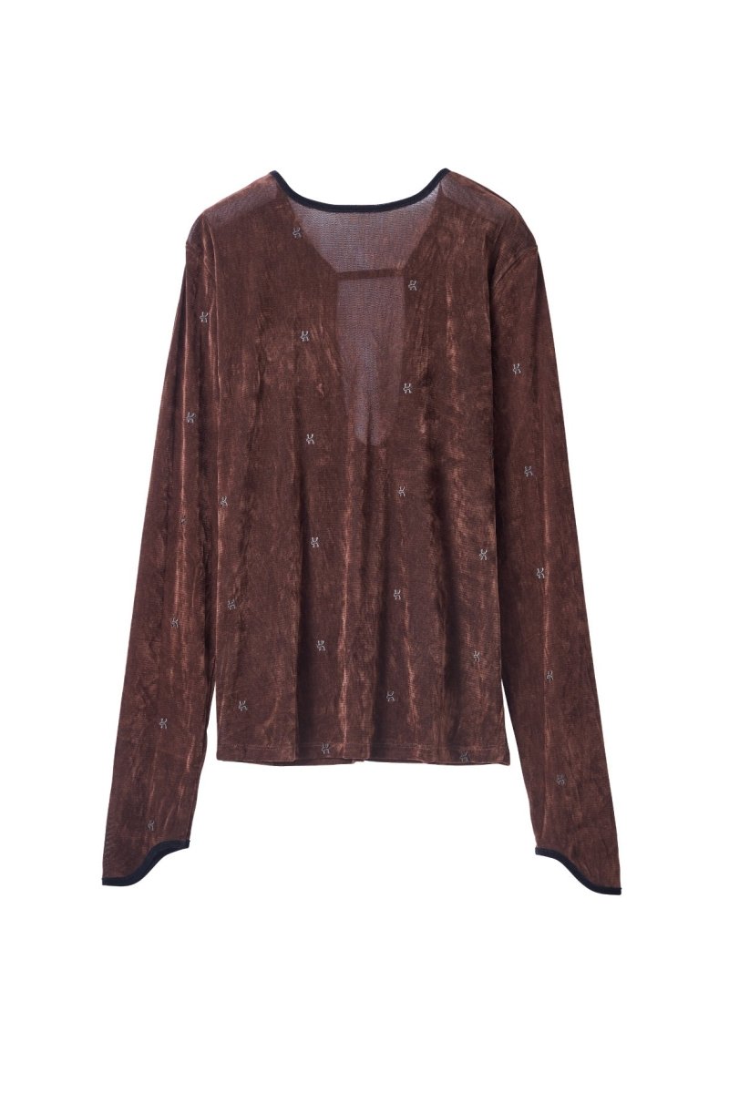 2way sheer velours tops/4color - KNUTH MARF