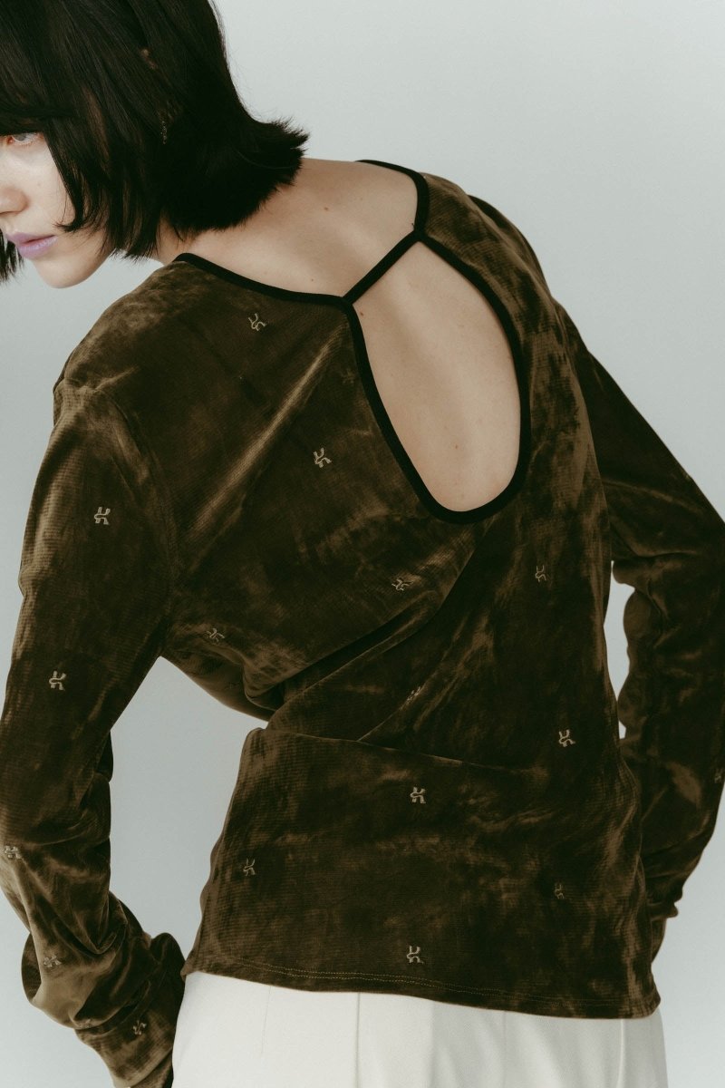 2way sheer velours tops/4color - KNUTH MARF