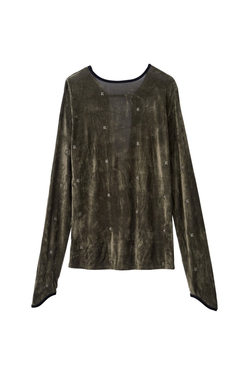 2way sheer velours tops/4color - KNUTH MARF