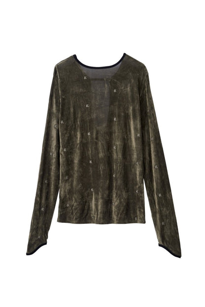2way sheer velours tops/4color - KNUTH MARF