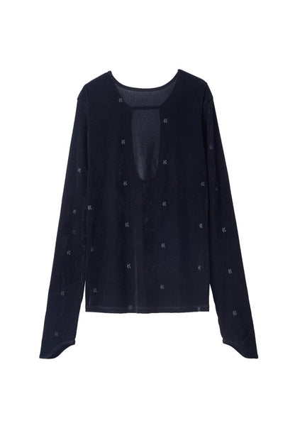 2way sheer velours tops/4color - KNUTH MARF