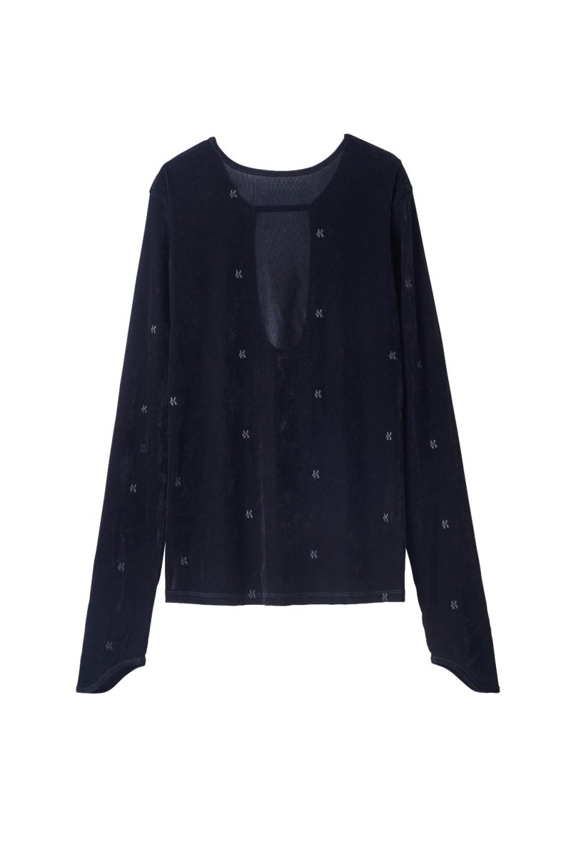 2way sheer velours tops/4color - KNUTH MARF