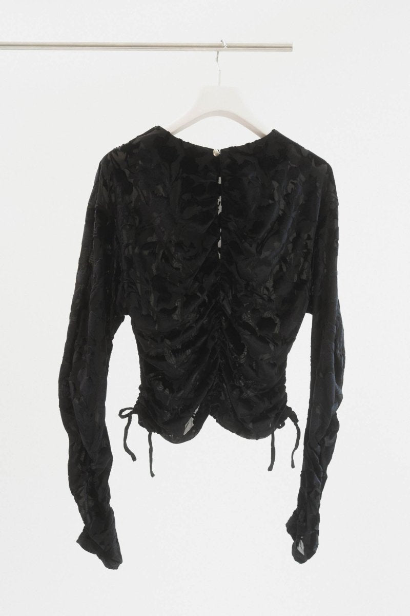 2way shirring blouse/2color - KNUTH MARF