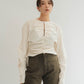 2way shirring blouse/2color - KNUTH MARF