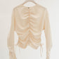 2way shirring blouse/2color - KNUTH MARF
